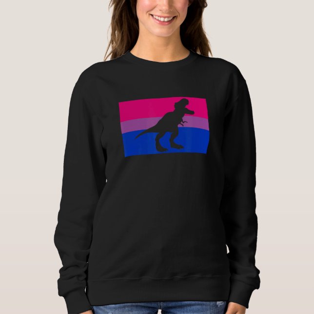 Cute Trex Dinosaur Party Gay Bisexual Pride Flagga T Shirt (Framsida)