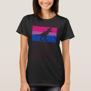 Cute Trex Dinosaur Party Gay Bisexual Pride Flagga T Shirt
