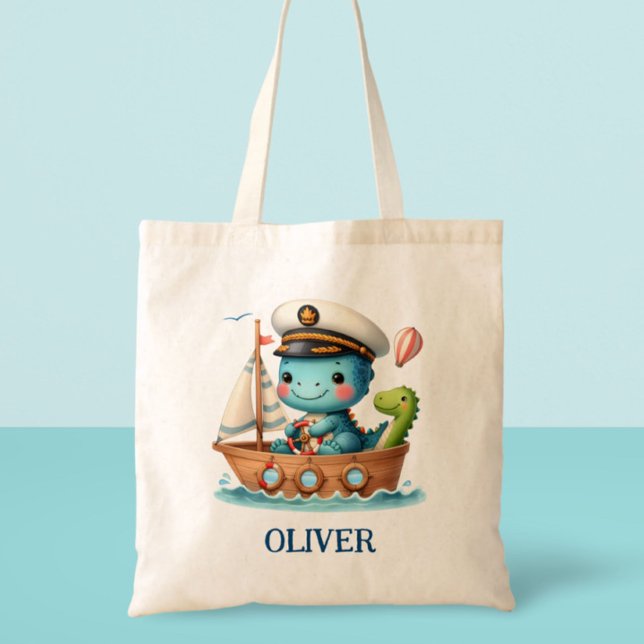 Cute Trex Sailboat-kapten Tygkasse (Skapare uppladdad)