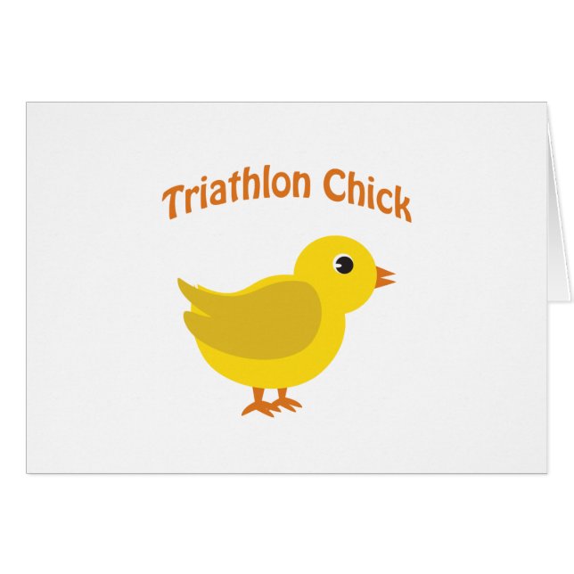 Cute Triathlon-Chick OBS Kort (Framsidan Horizontal)