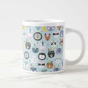 Cute Tribal Ansikte Mönster Jumbo Mugg
