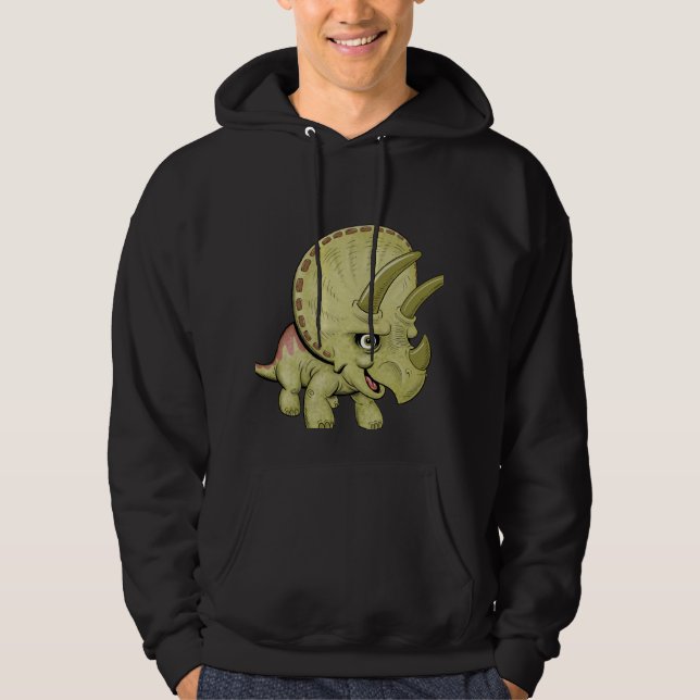 Cute Triceratops Hoodie (Framsida)
