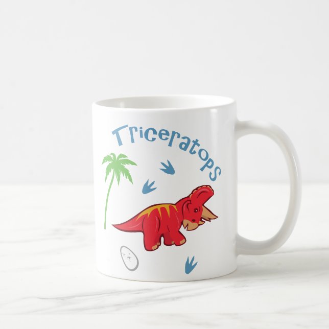 Cute Triceratops Kaffemugg (Höger)