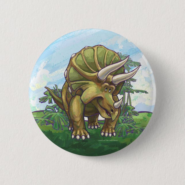 Cute Triceratops Knapp (Framsida)