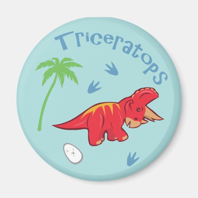 Cute Triceratops Magnet (Framsidan)