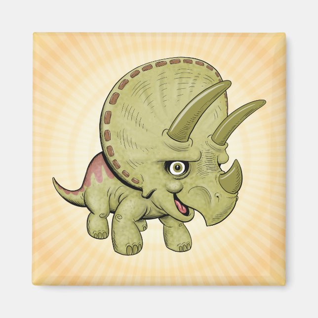 Cute Triceratops Magnet (Framsidan)