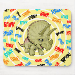 Cute Triceratops Mouse Pad Musmatta