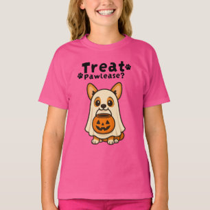 Cute Trick Treat Corgi Hund Ghost T Shirt