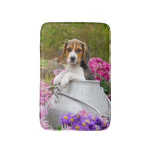 Cute Tricolor Beagle Hund Puppy Mjölk Churn soft M Badrumsmatta