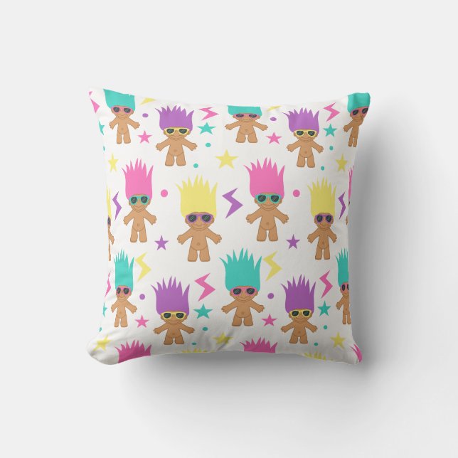 Cute Troll 80's 90's Retro Mönster Cushion Kudde (Framsida)