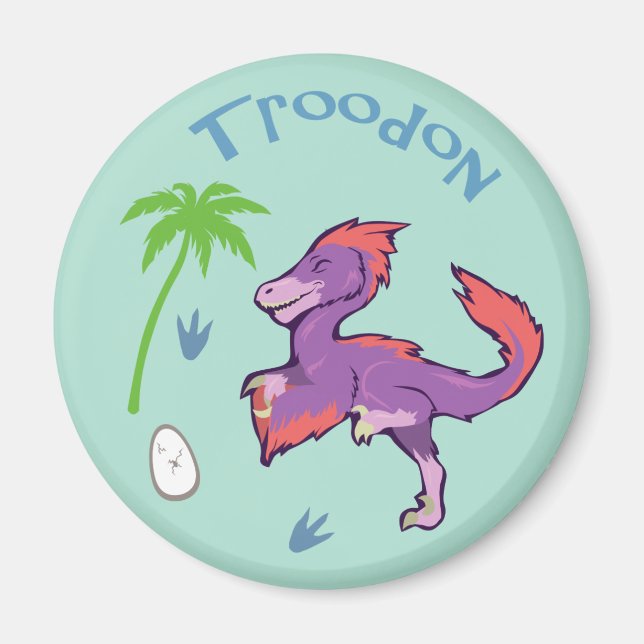 Cute Troodon Magnet (Framsidan)