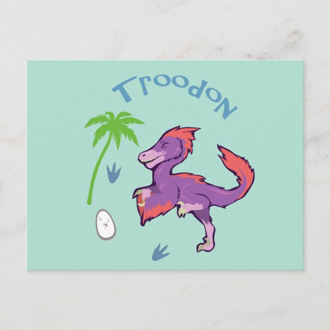 Cute Troodon Vykort (Framsida)
