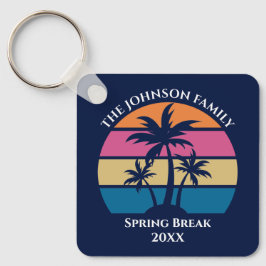 Cute Tropical Beach Anpassningsbar Blue Beach Keep Nyckelring