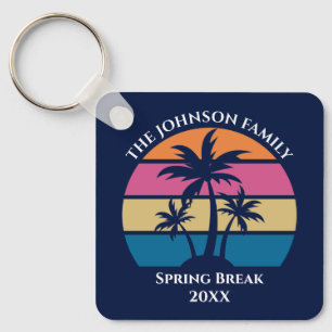 Cute Tropical Beach Anpassningsbar Blue Beach Keep Nyckelring