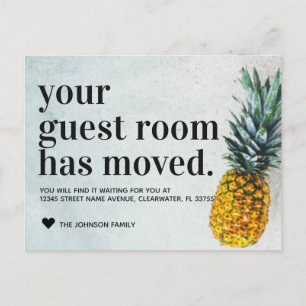 Cute Tropical Beach Pineapple Guest Room Flytta Meddelande Vykort