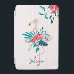 Cute Tropical Blommigt Flamingo Personlig iPad Mini Skydd<br><div class="desc">Söt blommigt flamingo personlig fodral.</div>