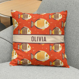 Cute Tropical Fish Mönster Kudde