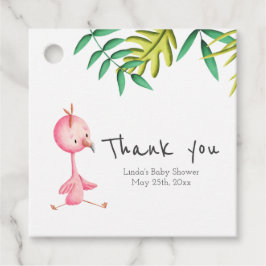 Cute Tropical Flamingo Personlig Tack Gåvor Etiketter