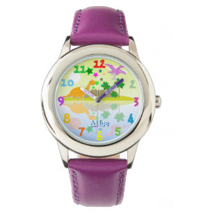 Cute Tropical Island Dinosaurs Armbandsur