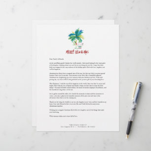 Cute Tropical Jul Letterhead-mall Brevhuvud