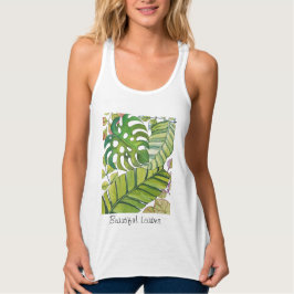 Cute Tropical Löv in Watercolor Linne Med Racerback
