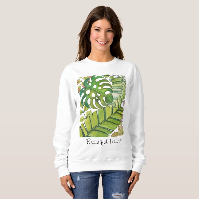 Cute Tropical Löv in Watercolor T Shirt (Hel framsida)