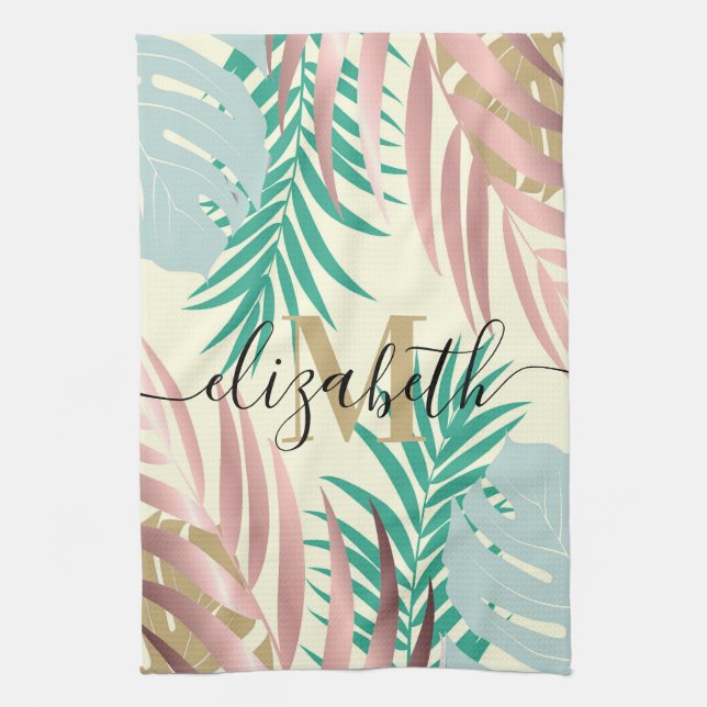 Cute Tropical Löv Kökshandduk (Vertikal)