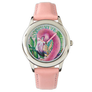 Cute Tropical Rosa Flamingo eWatch Watch Watch Armbandsur