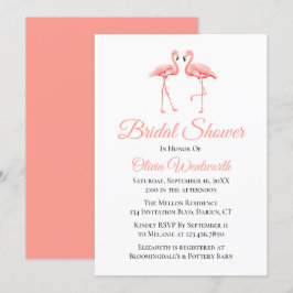Cute Tropical Rosa Flamingo Möhippa Inbjudningar
