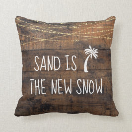 Cute Tropical Sand är ikonen New Snö Handflatan Tr Kudde