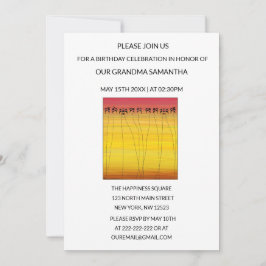 Cute Tropical Summer Sunset Birthday Inbjudningar