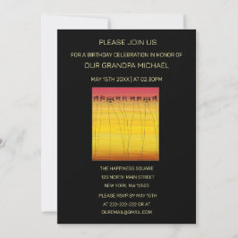 Cute Tropical Summer Sunset Birthday Inbjudningar