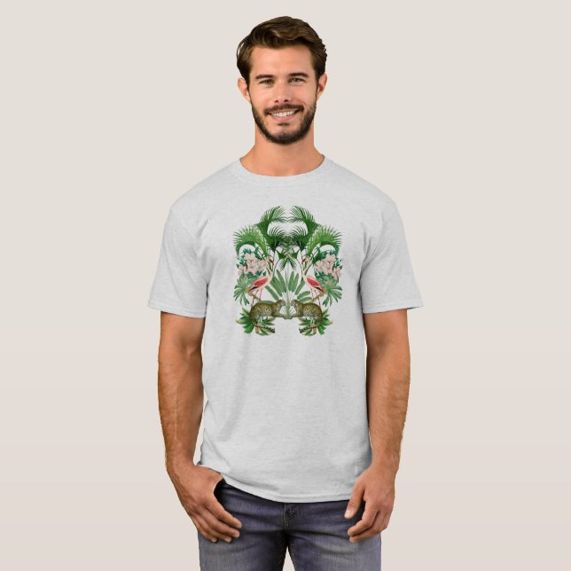 Cute tropiska djur sammansättning 2 T-Shirt (Hel framsida)