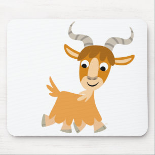 Cute Trotting Tecknad Goat Mousepad Musmatta