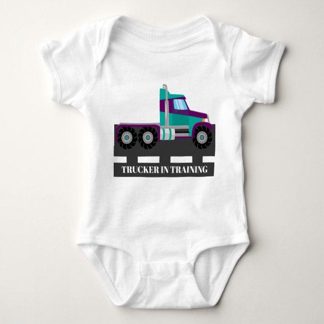 Cute trucker under utbildning i pojke t shirt (Framsida)