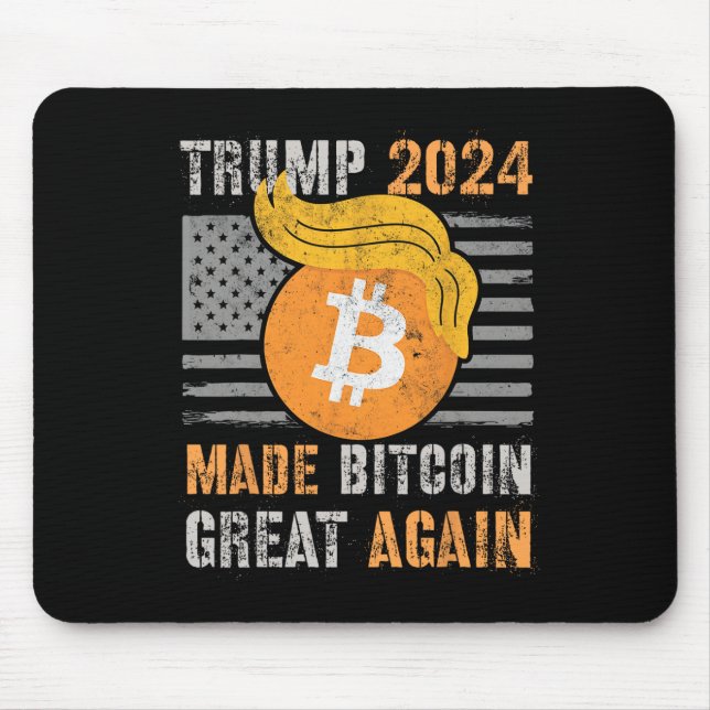 Cute Trump 2024 Made Bitcoin Underbar igen Preside Musmatta (Framsidan)