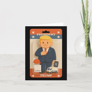 Cute Trump Action Figur Trend Shirt Kort