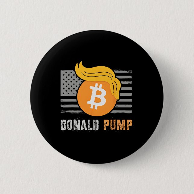 Cute Trump America Donald Pump Crypto Sarcasm Retu Knapp (Framsida)