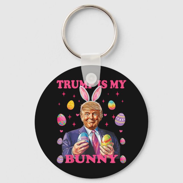 Cute Trump är min Påskägg Glad påsk Da Nyckelring (Framsida)