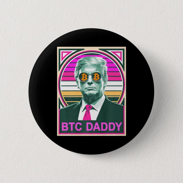 Cute Trump Bitcoin Btc pappa Finance Audit Fomo My Knapp (Framsida)