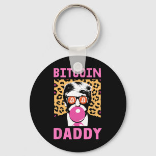 Cute Trump Bitcoin pappa Crypto Finance Money Crew Nyckelring