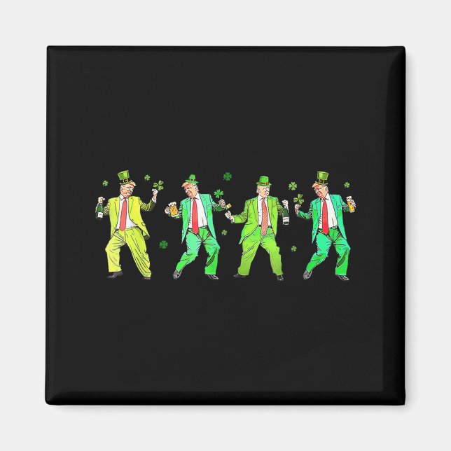 Cute Trump Dance St. Patricks Day Funny Trump Patr Magnet (Framsidan)