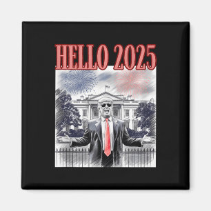 Cute Trump Hej 2025 Nyår Kväll Konservativ Da Magnet