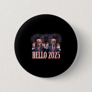 Cute Trump Hej 2025 nyårsinstallationer i Kväll Knapp