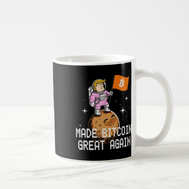Cute Trump Made Bitcoin Underbar Joke Investmen Kaffemugg (Höger)