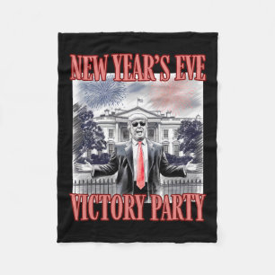 Cute Trump Nyårsafton Victory Party Fireworks Fleecefilt