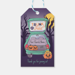Cute Trunk eller Treat Anpassningsbar Halloween Gi Presentetikett