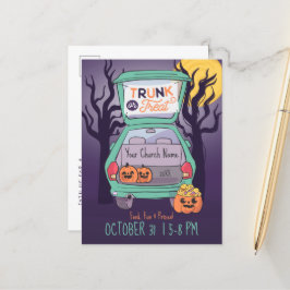 Cute Trunk eller Treat Anpassningsbar Halloween-in Vykort