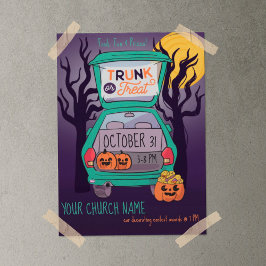 Cute Trunk eller Treat Anpassningsbar Halloween Po Poster