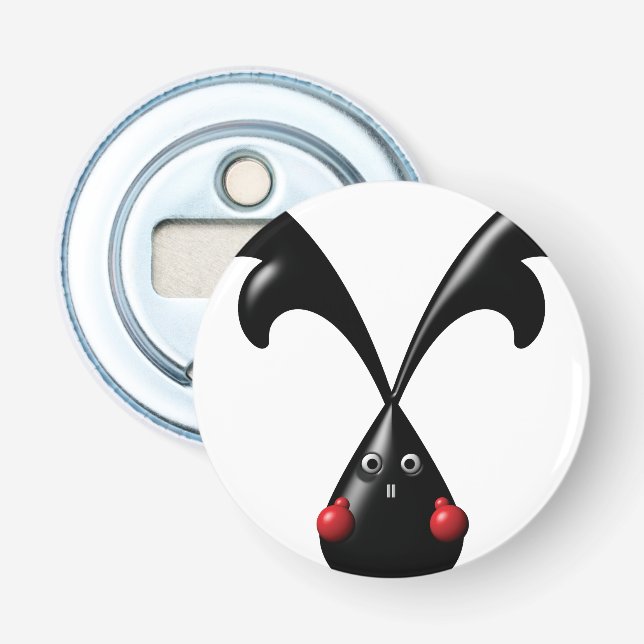 Cute Tuff Bunny Boxer Rabbit Flasköppnare (Framsidan)